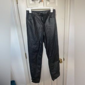 BLACK LEATHER PANTS NASTYGAL